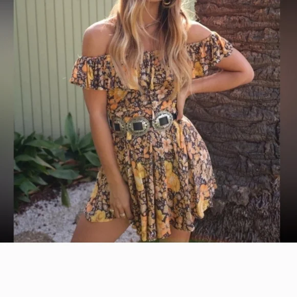 *gone Traded * Spell Hibiscus Lane Mini Dress S - Picture 2 of 10